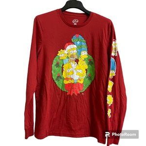 NWT Old Navy The Simpsons Christmas Long Sleeve Tee - Size Medium